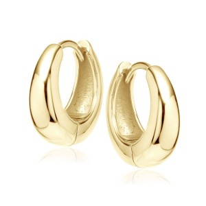 Cercei argint placati cu aur galben 12mm DiAmanti Z2056DEG12-DIA (Argint 925‰ 2 g.)